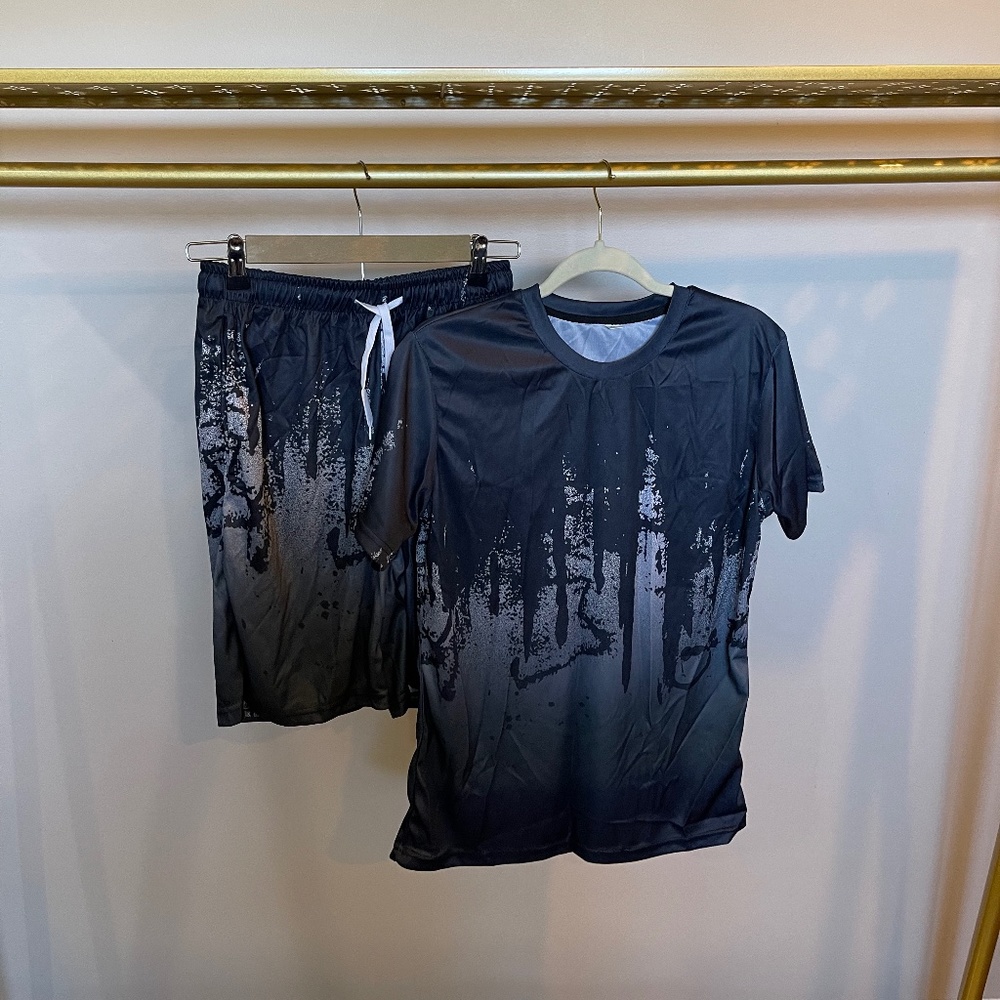 Fashion Blue Set Top & Shorts Ladies Size XL